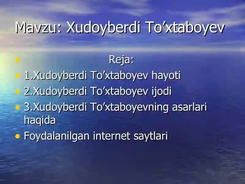 Xudoyberdi To’xtaboyev 2