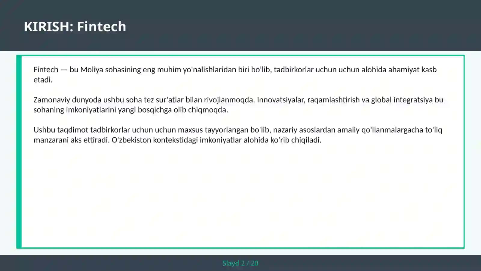 Fintech 2