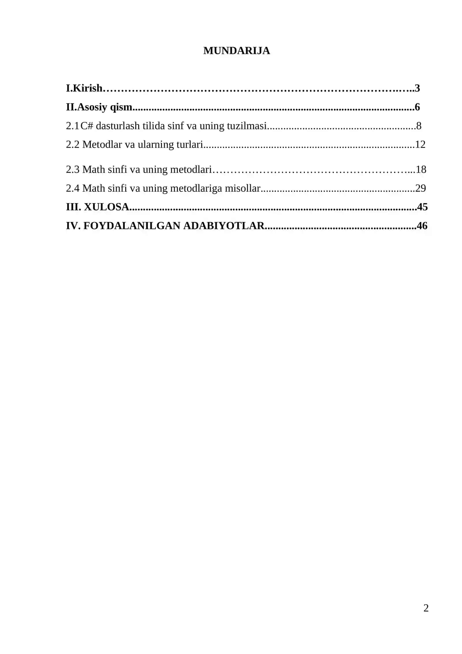 C# dasturlash tilining Math sinfi va uning metodlari 2