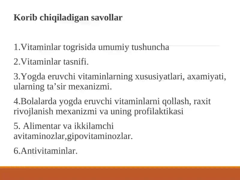 VITAMINLAR 2