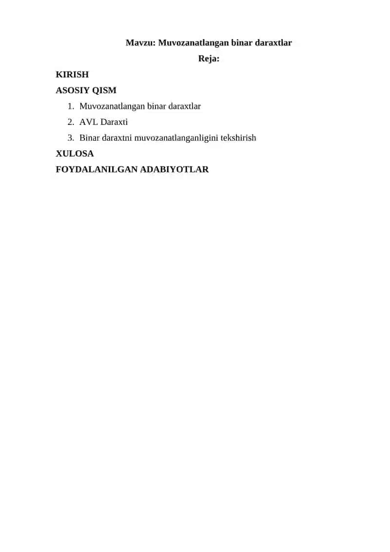 Muvozanatlangan binar daraxtlar 2