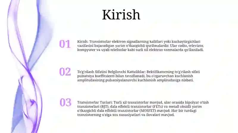 To'G'rilash Simlarida Tekislovchi Filtrlar 2