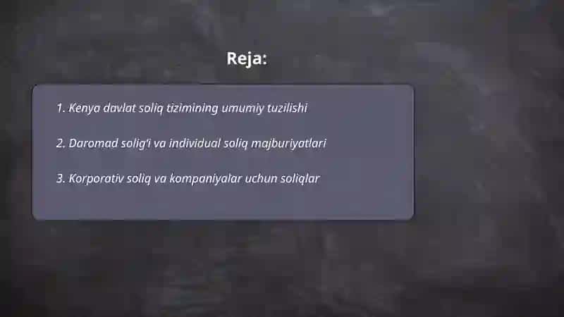 Kenya davlati soliq tizimi 2