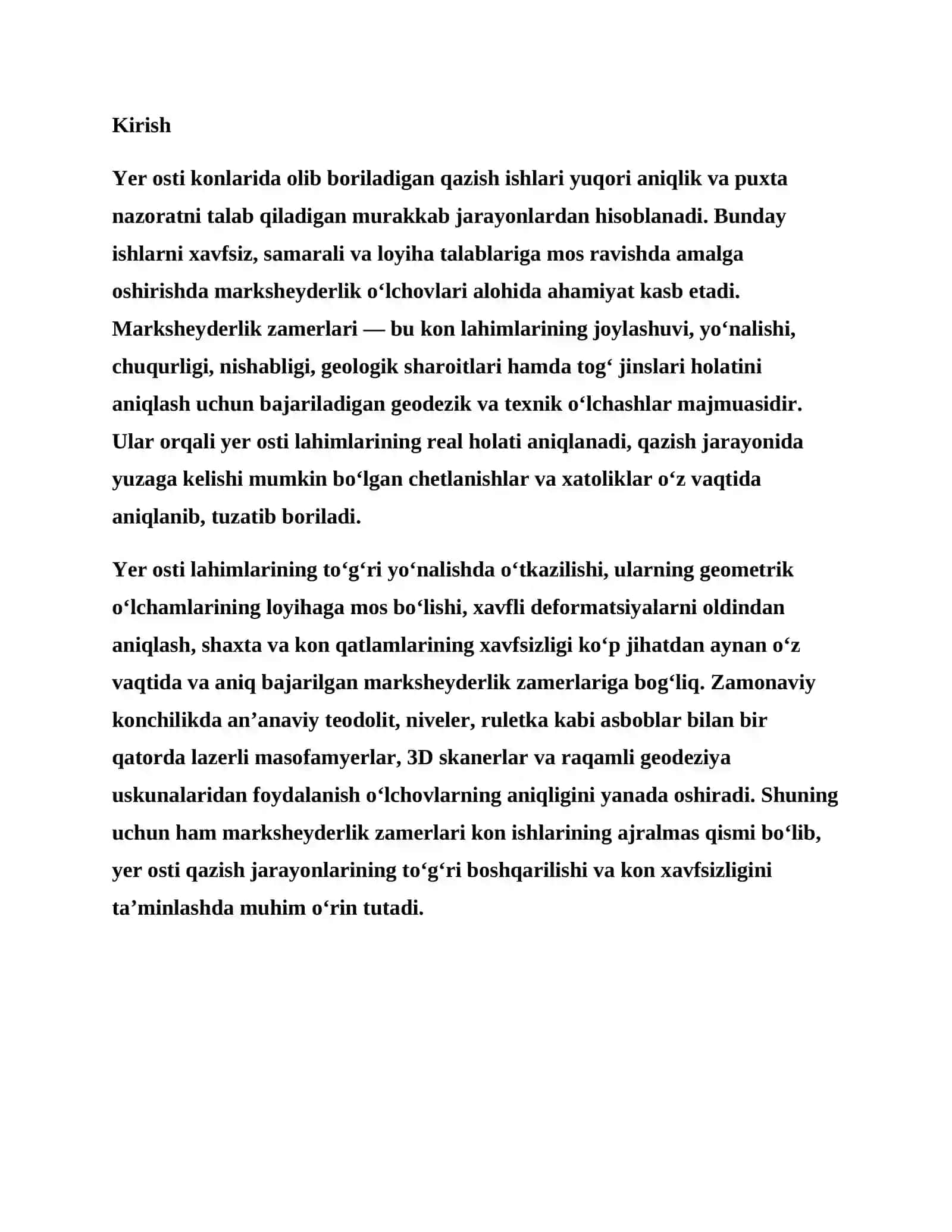 Yer osti kon lahimlari marksheyderlik zamerlari 2