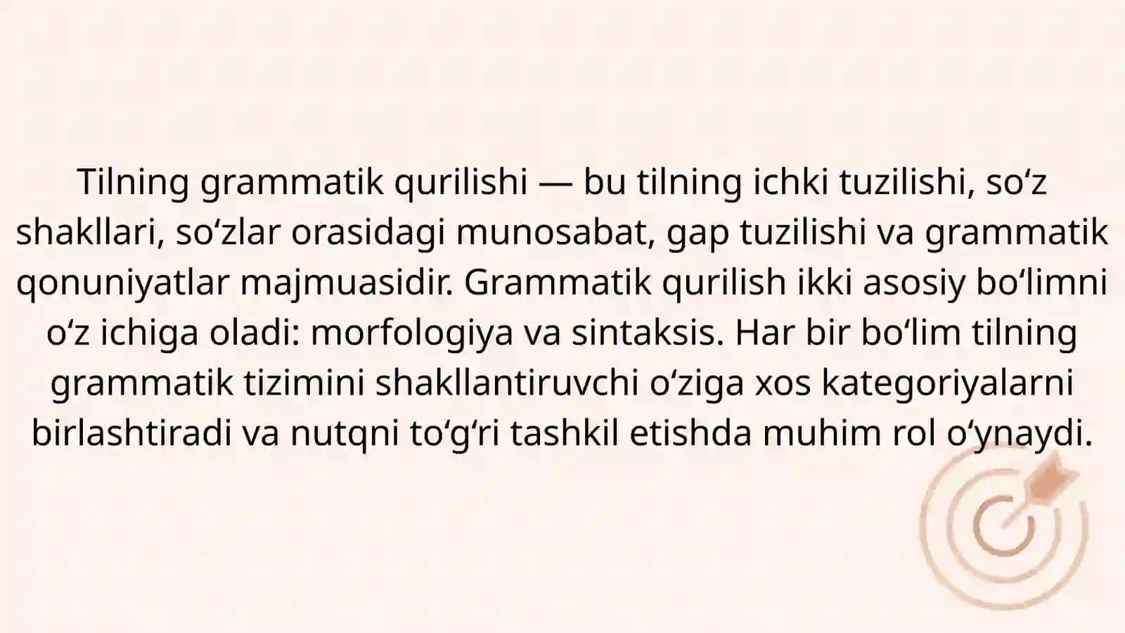 TILNING GRAMMATIK QURILISHI 2