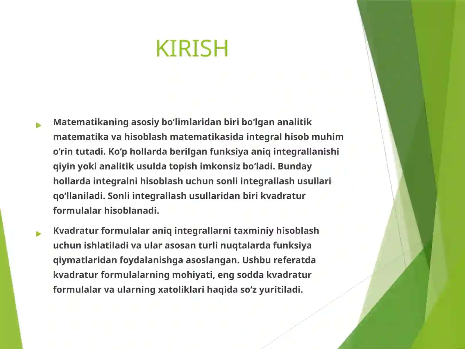 Kvadratur formulalar 2