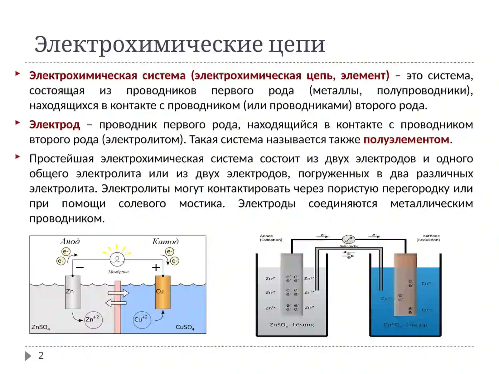 Электрохимическая система 2