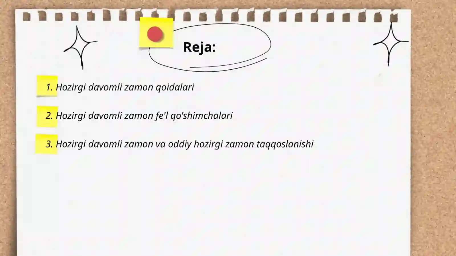Hozirgi davomli zamon (Present Continuous) 2