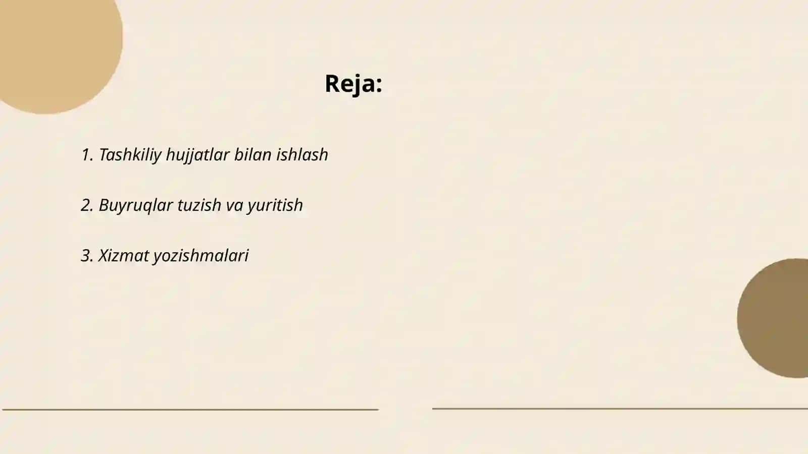 Tashkiliy hujjatlar bilan ishlash 2