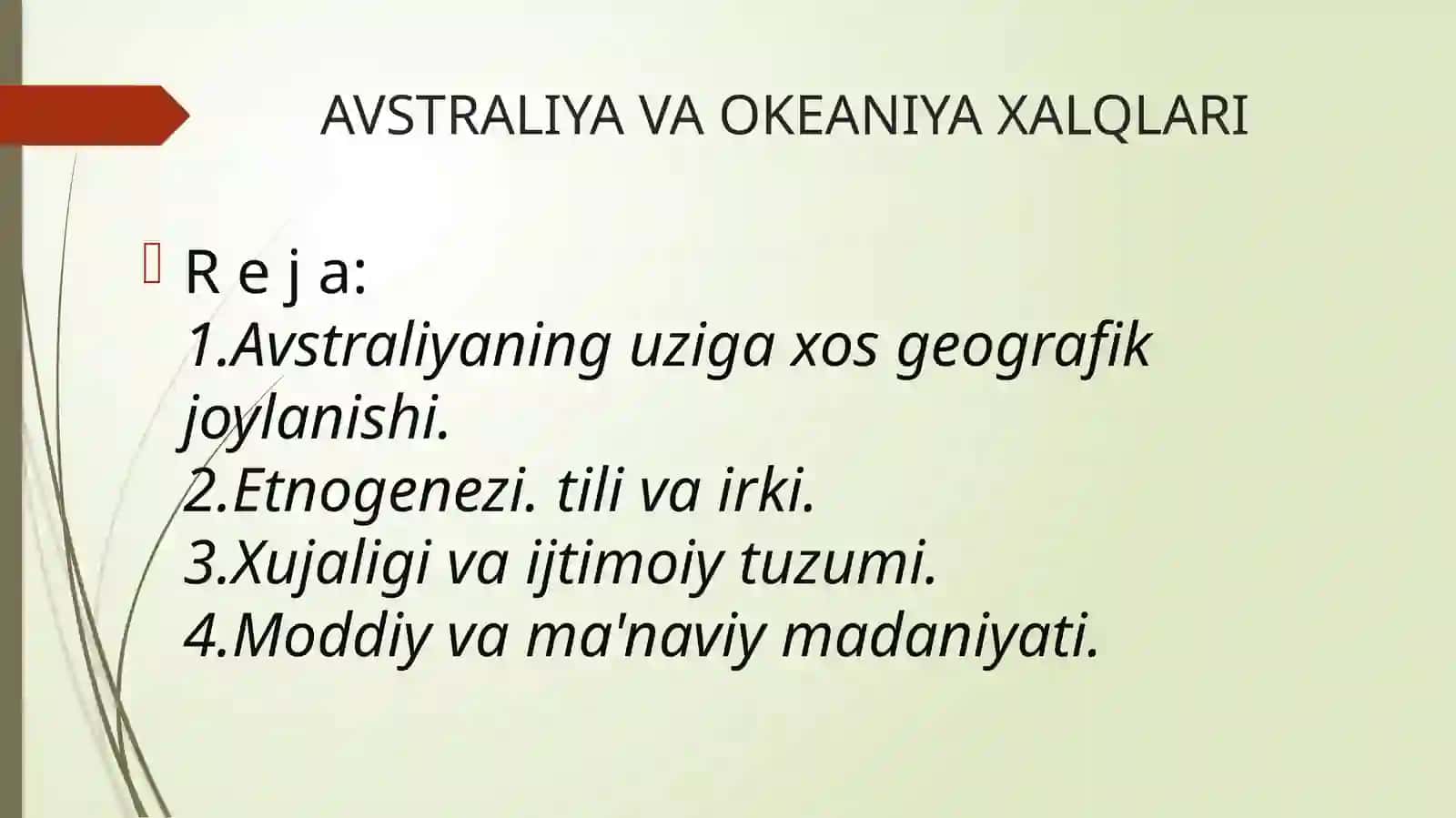 AVSTRALIYA VA OKEANIYA XALQLARI 2