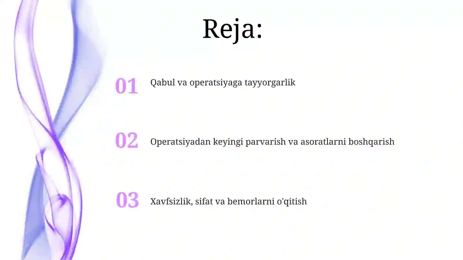 Jarrohlik bo'limidagi bemorlarni parvarish qilish va kuzatish 2
