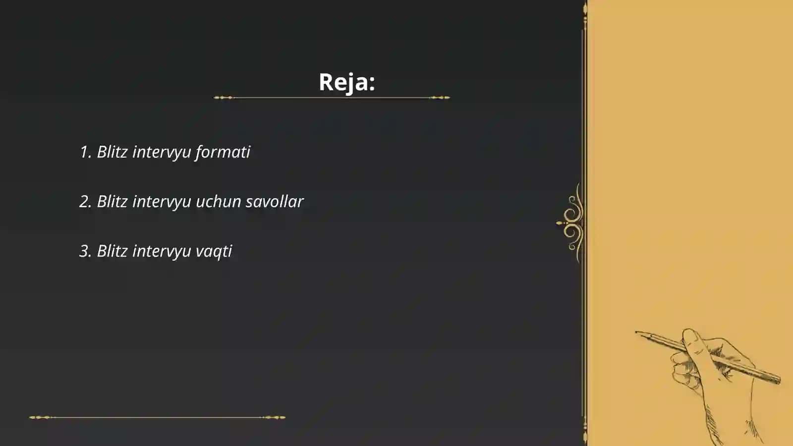 Blitz intervyu formati 2