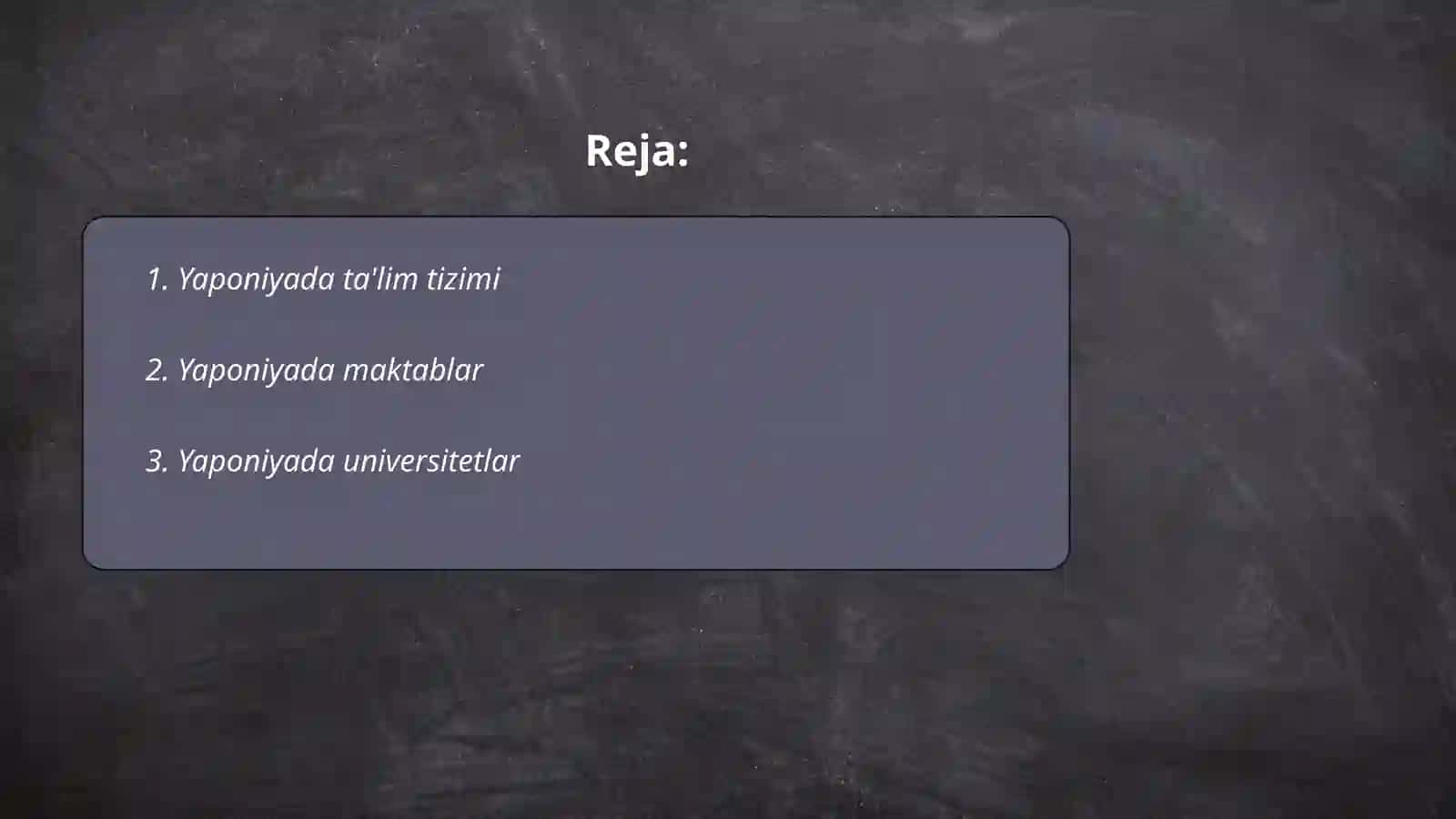 Yaponiyada ta'lim 2