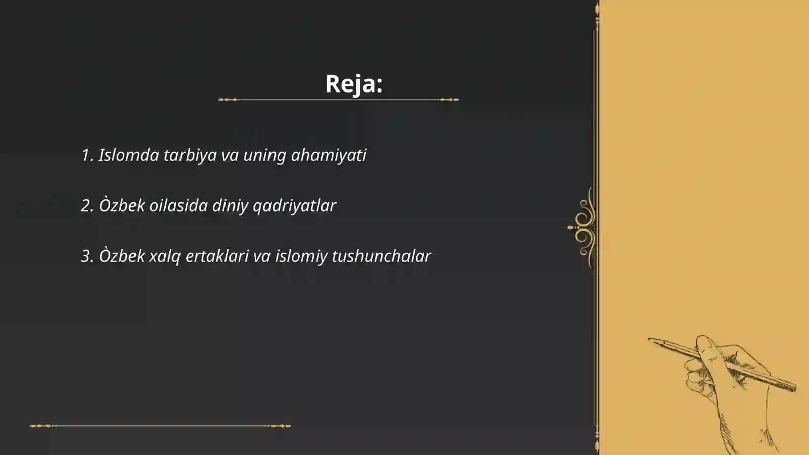 Islom dini va òzbekona tarbiya 2