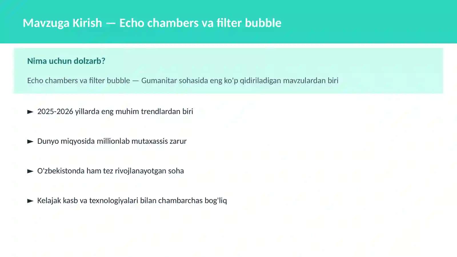 Echo chambers va filter bubble 2