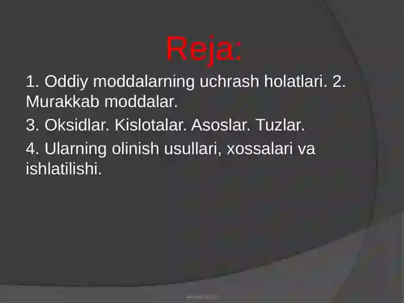 Noorganik moddalar 2