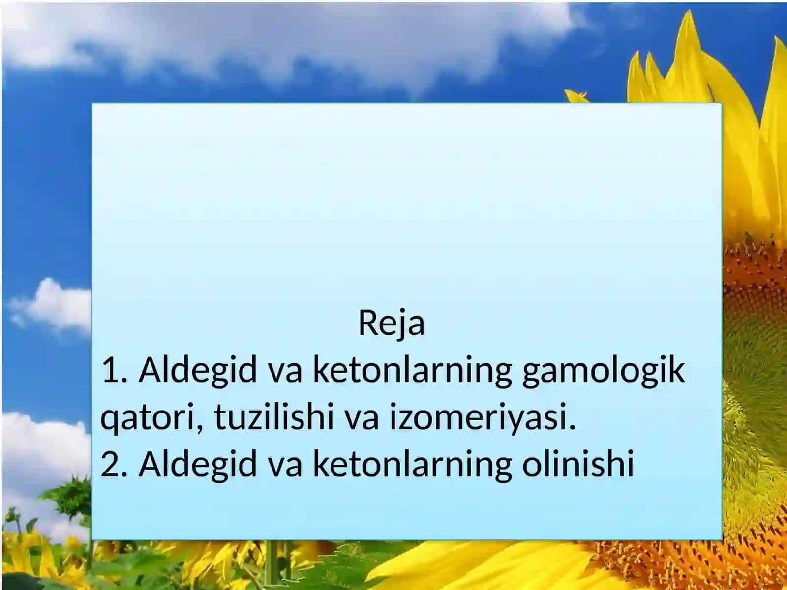 Aldigid va ketonlar 2
