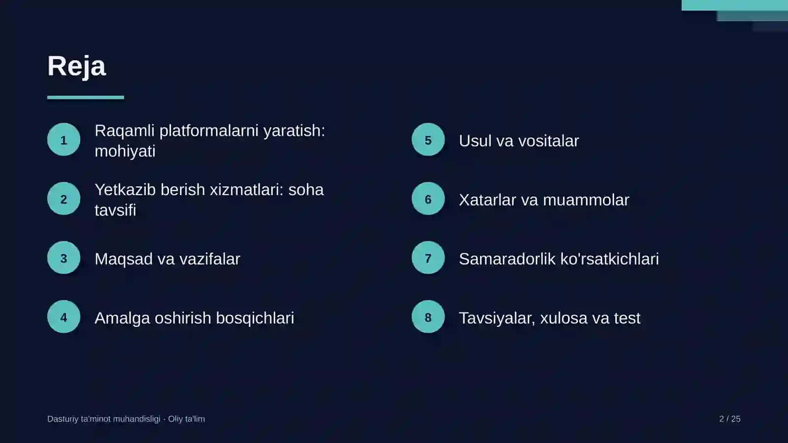 Yetkazib berish xizmatlarida raqamli platformalarni yaratish 2