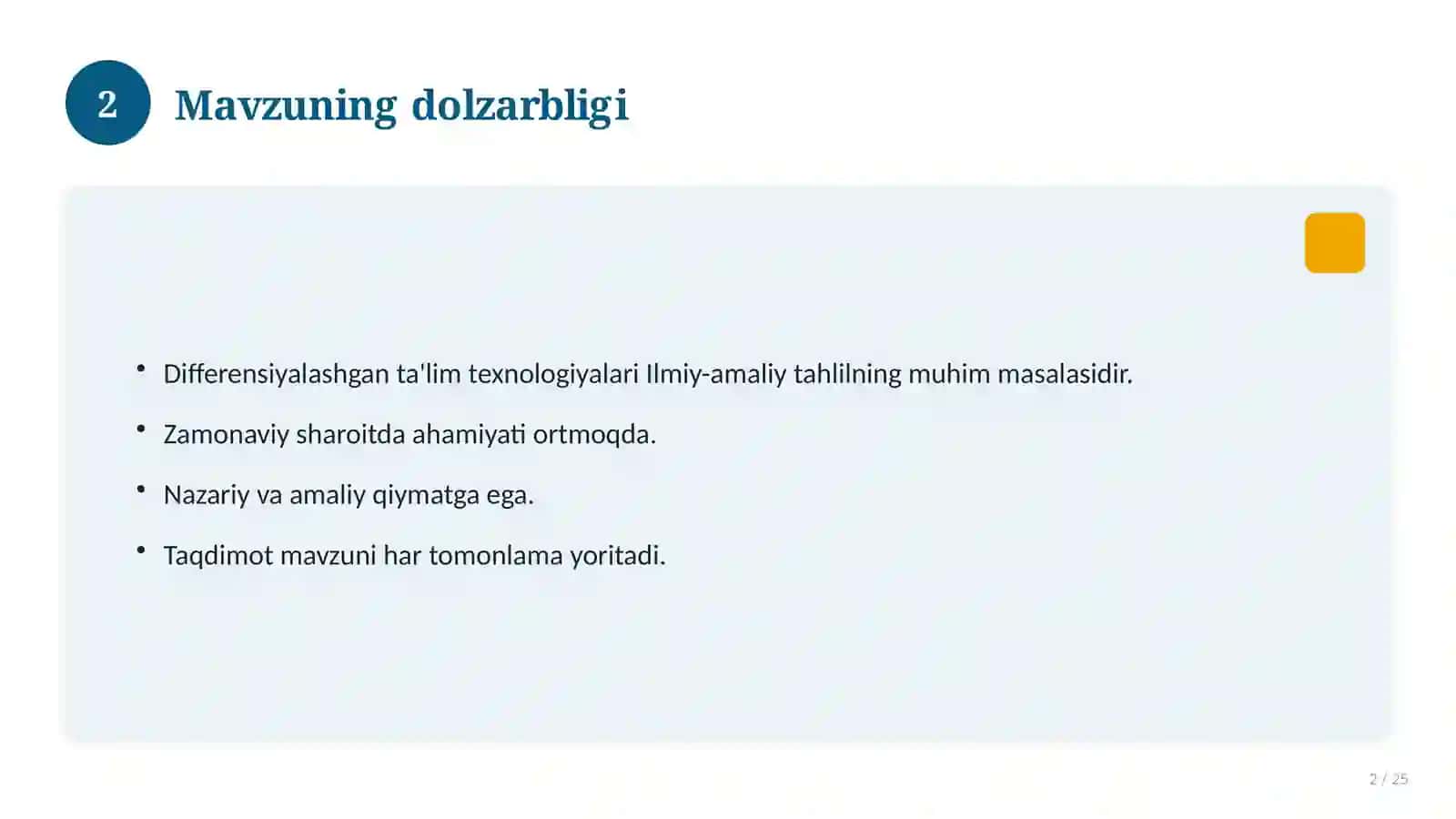Differensiyalashgan ta'lim texnologiyalari 2