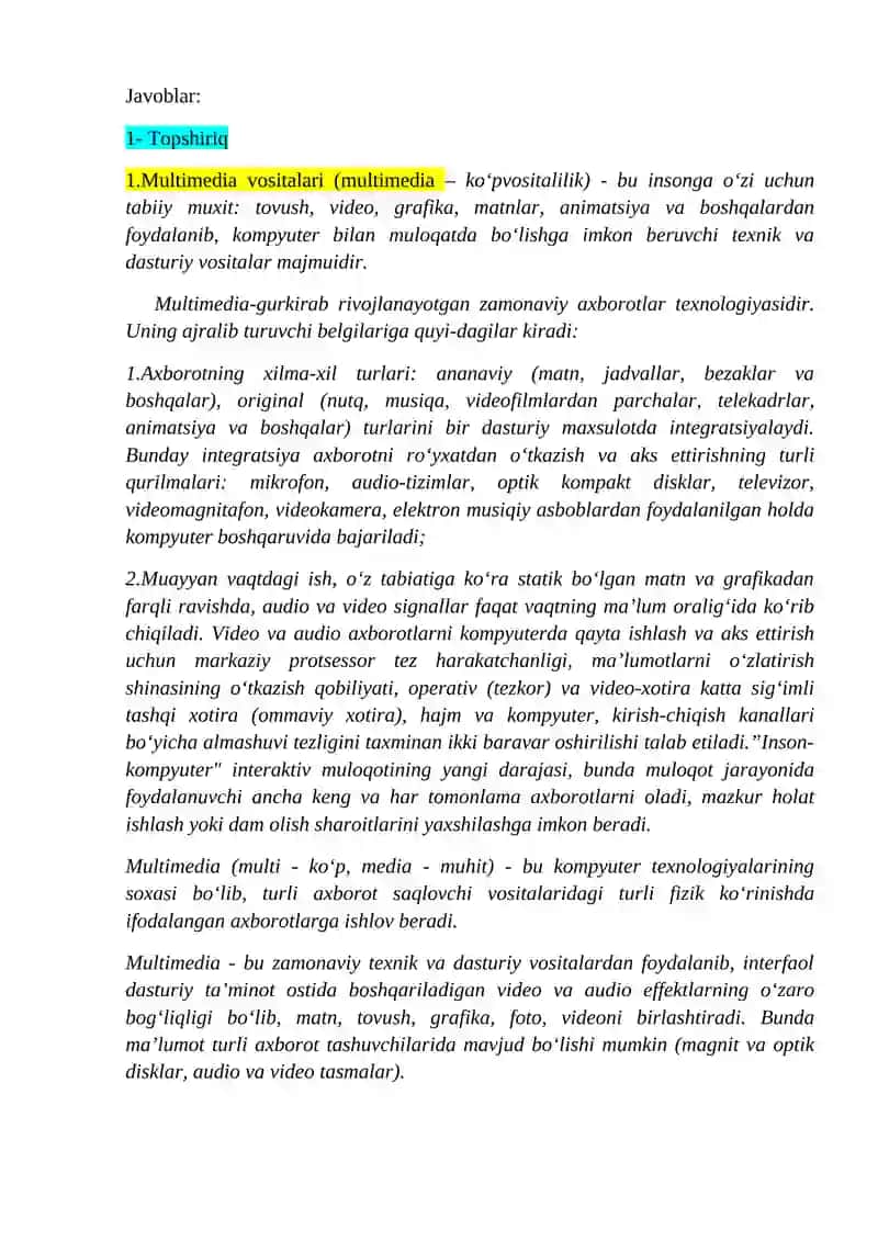 Multimedia vositalari 2