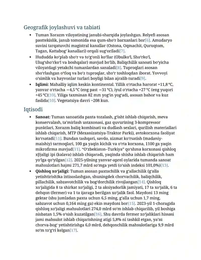Yangiariq tumani haqida ma’lumot 2