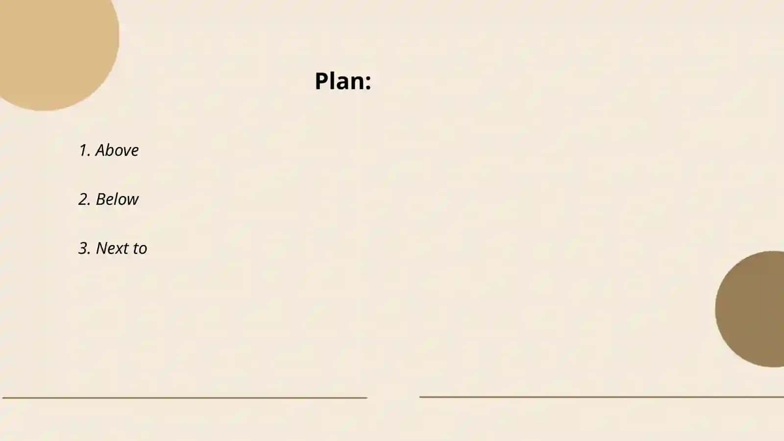 Phrases describing position 2