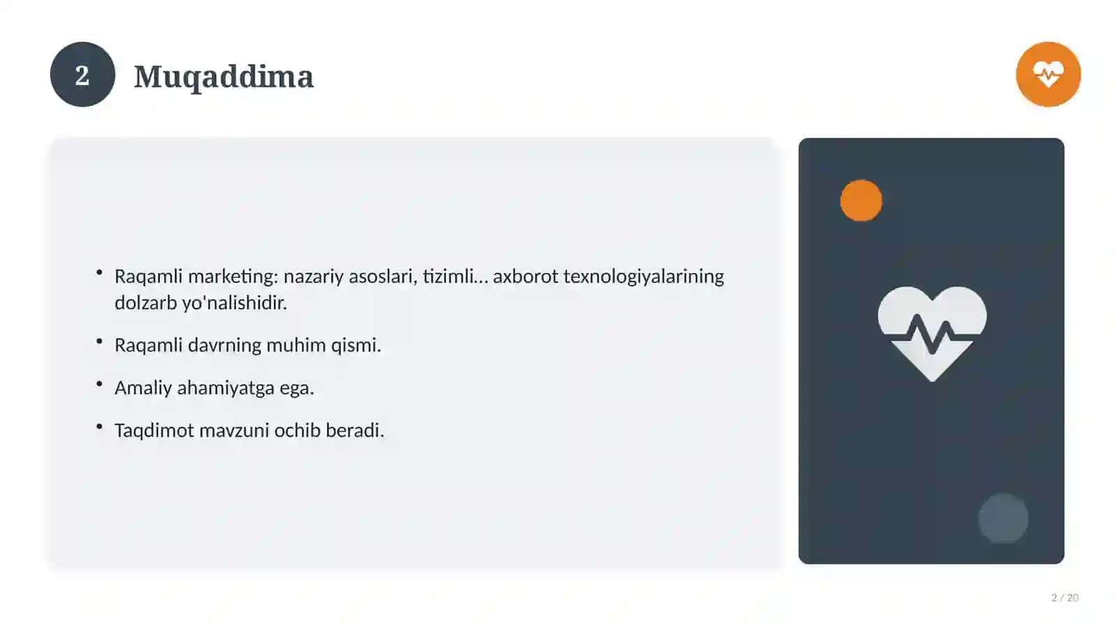 Raqamli marketing: nazariy asoslari, tizimli yondashuvda (Amaliyot hisoboti) 2