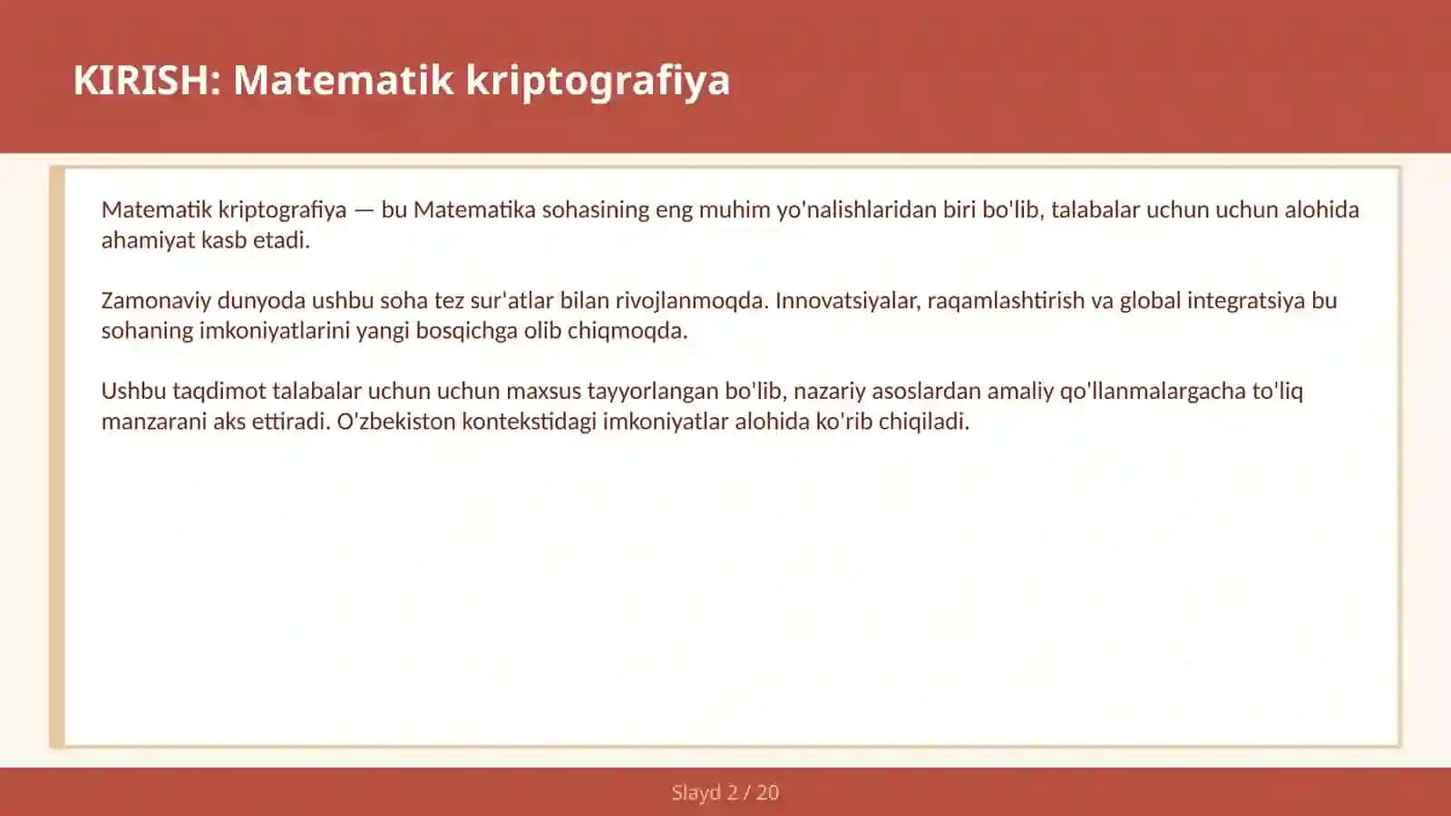 MATIMATIK KRIPTOGRAFIYA 2