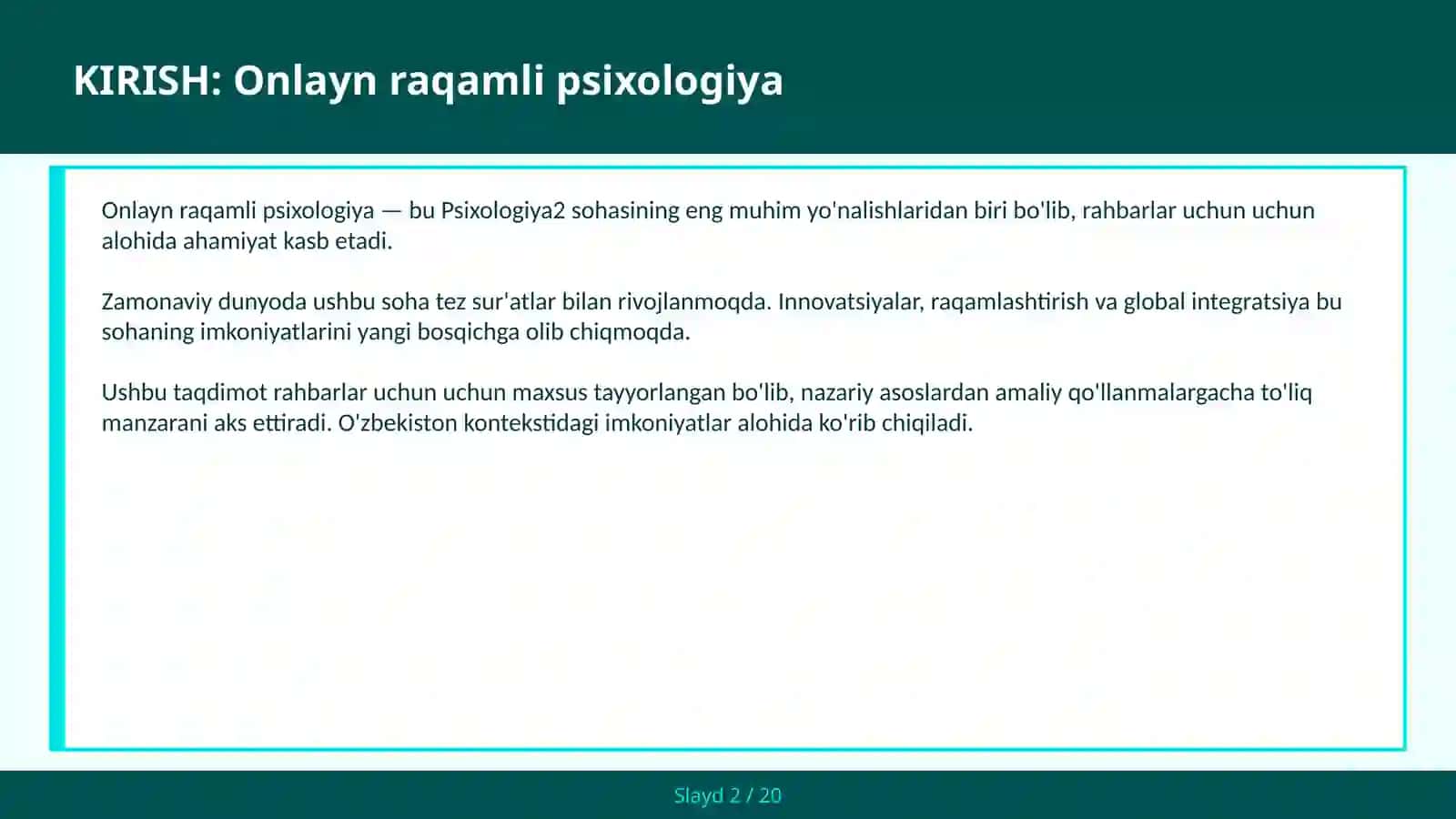 ONLAYN RAQAMLI PSIXOLOGIYA 2