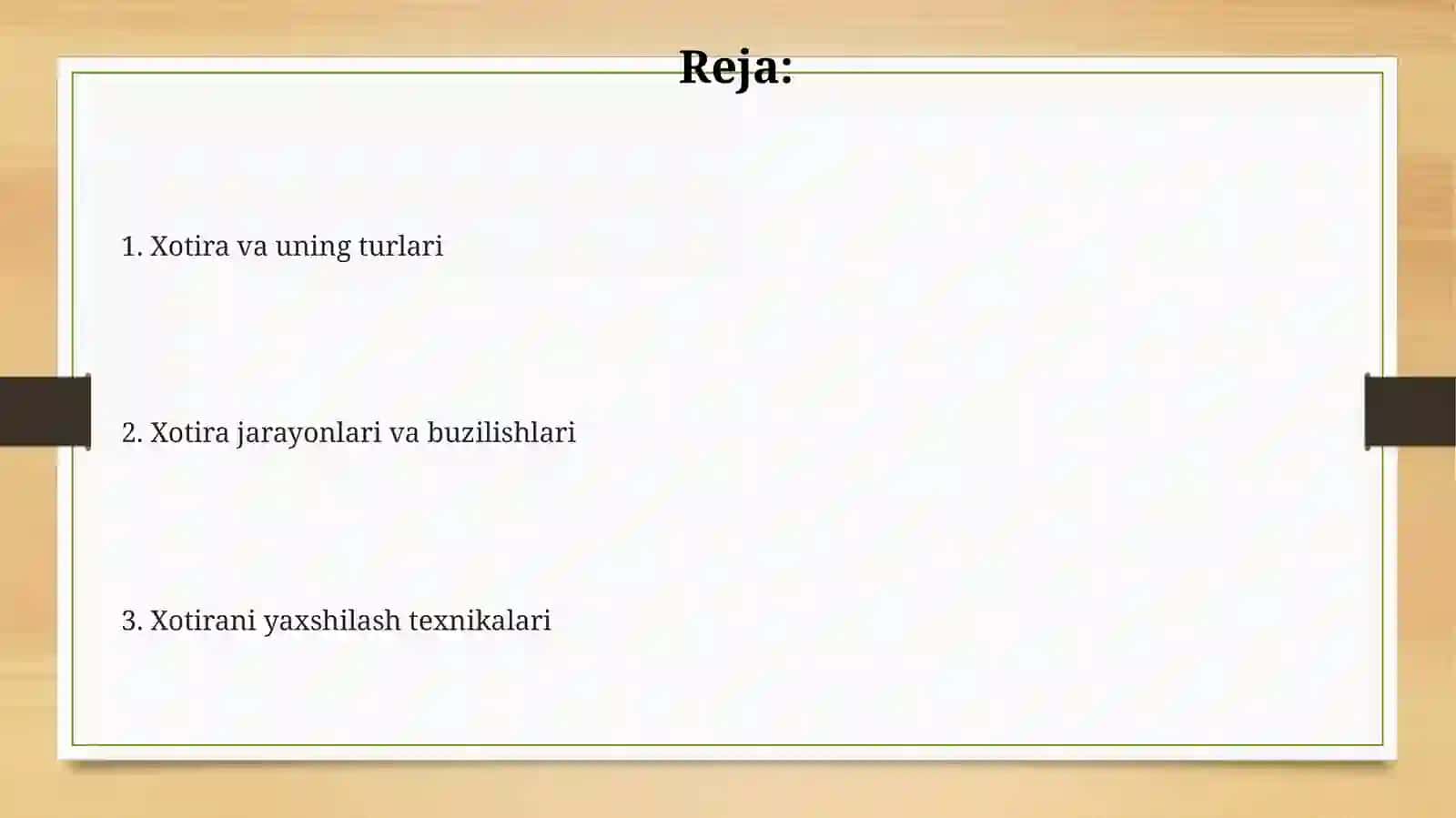 Xotira va uning turlari 2