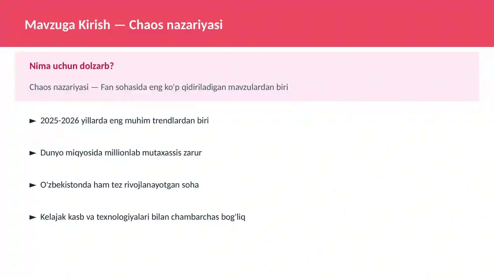 Chaos nazariyasi 2