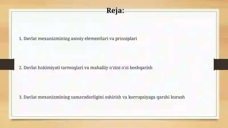 Davlat Mexanizmlari 2
