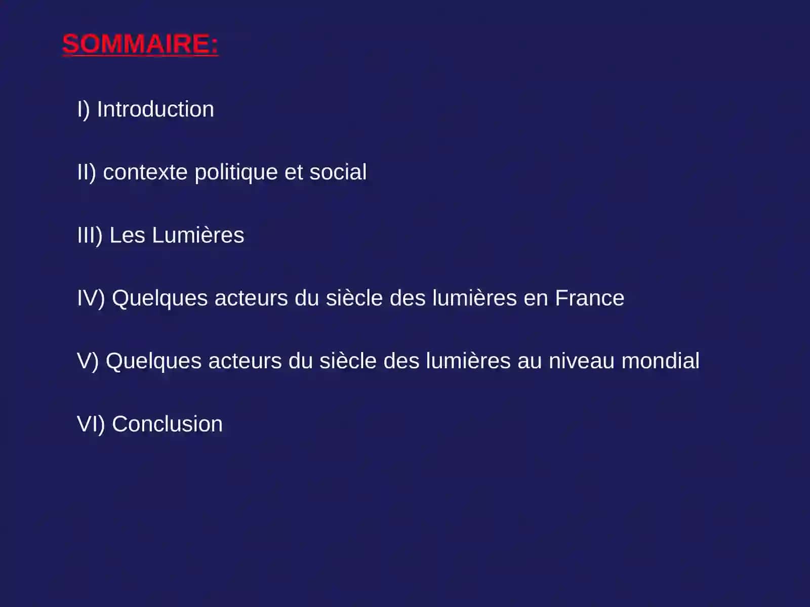 Le siècle des lumières 2