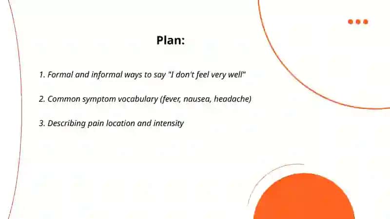 Common Symptoms Vocabulary 2
