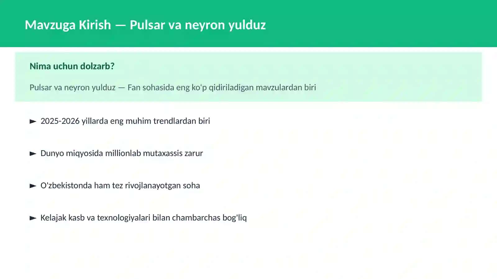 KOSMOSNI TADQIQ 2