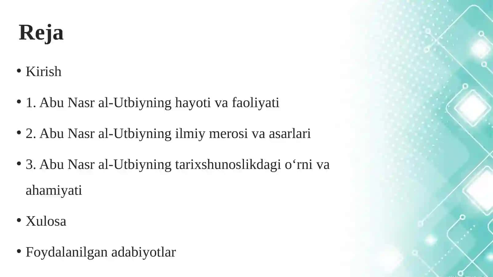 Abu Nasr al-Utbiyning hayoti va faoliyati 2