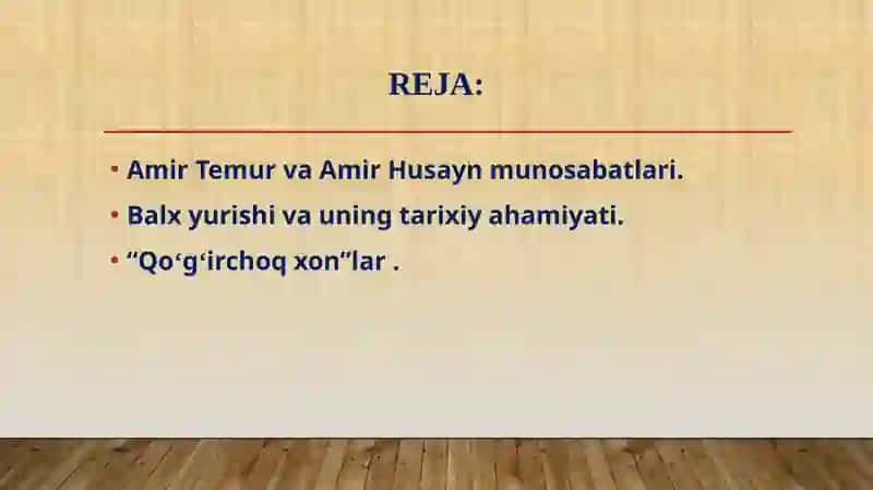 Amir Temur Movarounnahr hukmdori 2