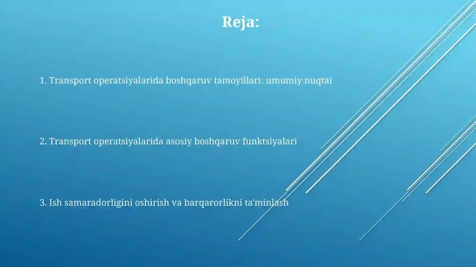 Transport operatsiyalarida qollaniladigan boshqaruvtamoyillari 2