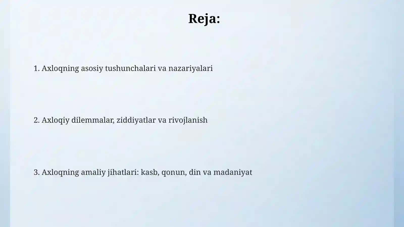 Axloq tushunchasi 2