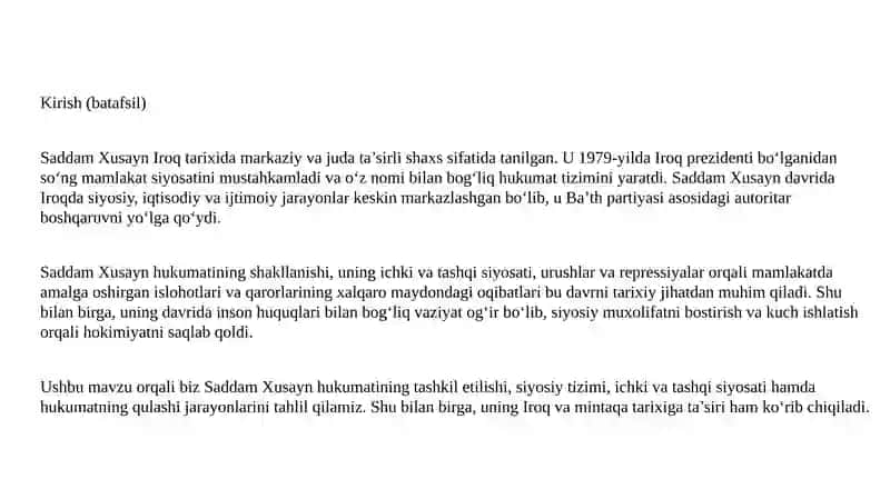 Saddam Xusayn hukumati 2