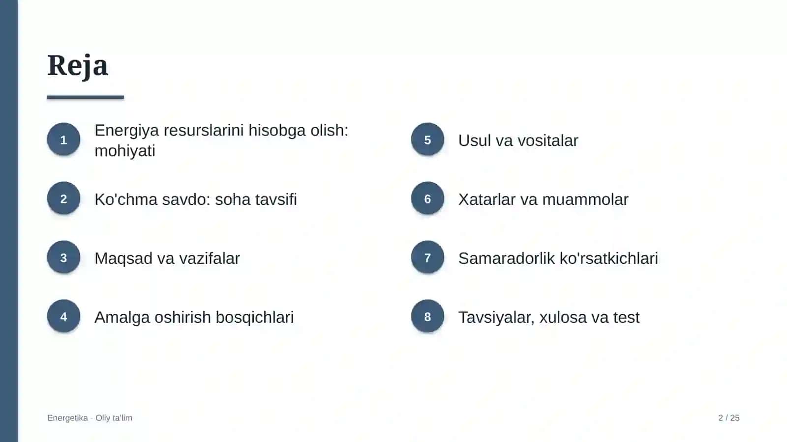 Ko'chma savdoda energiya resurslarini hisobga olish 2