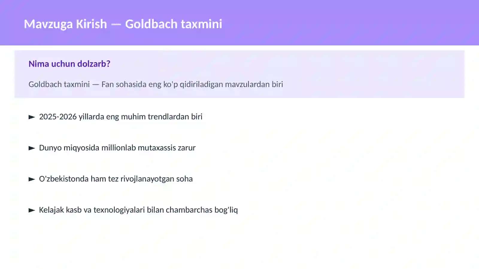 Goldbach taxmini 2