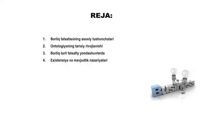 Borliq falsafasi (Ontologiya) 2
