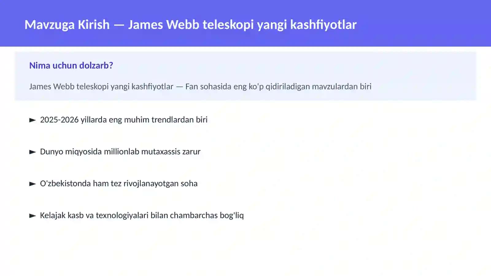 James Webb teleskopi yangi kashfiyotlar 2