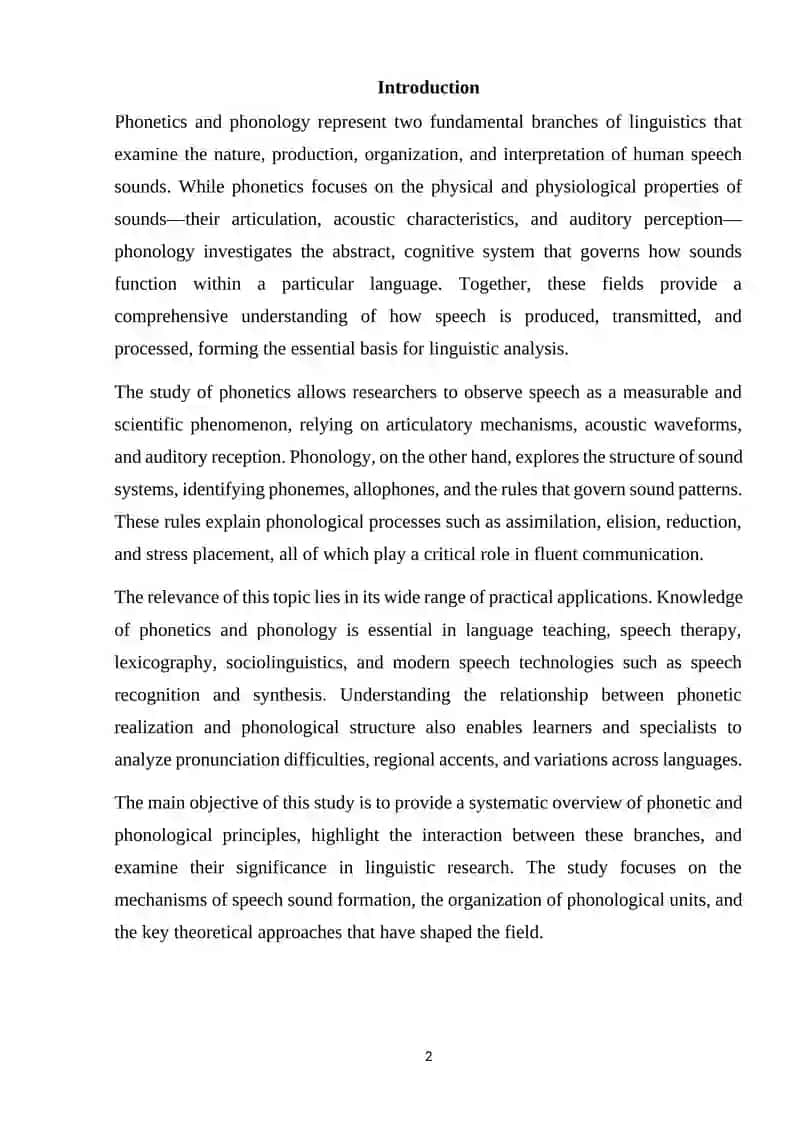 Phonetics and Phonology 2
