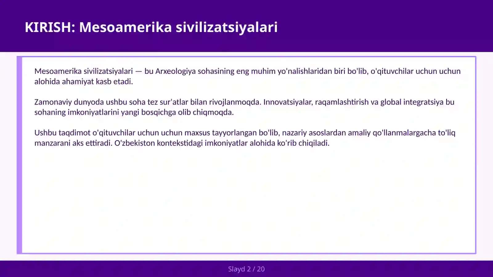 Mesoamerika sivilizatsiyalari 2