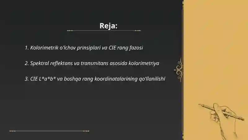 Kolorimetrik Tadqiqotlar 2