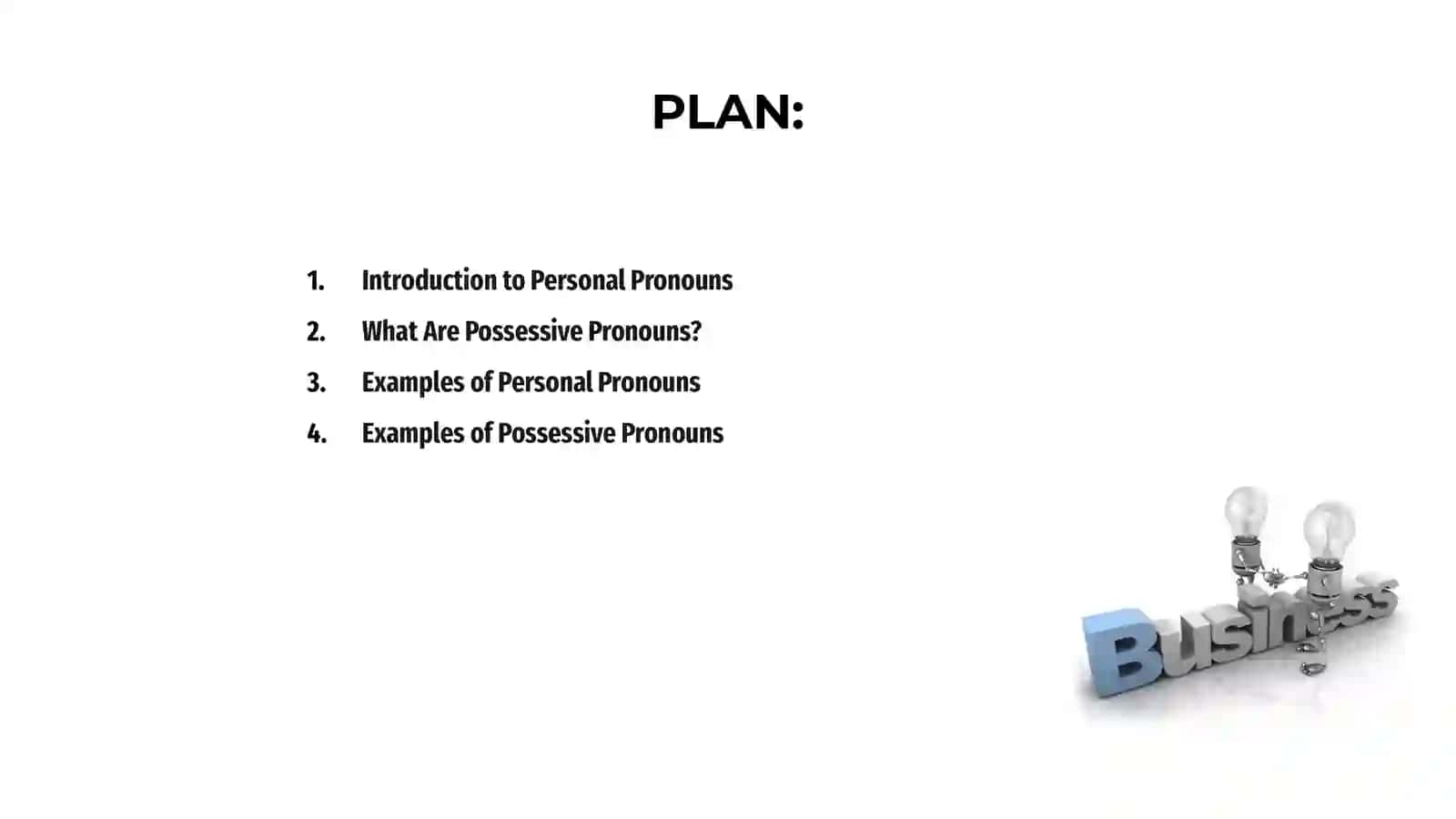 Personal and posessive pronouns 2