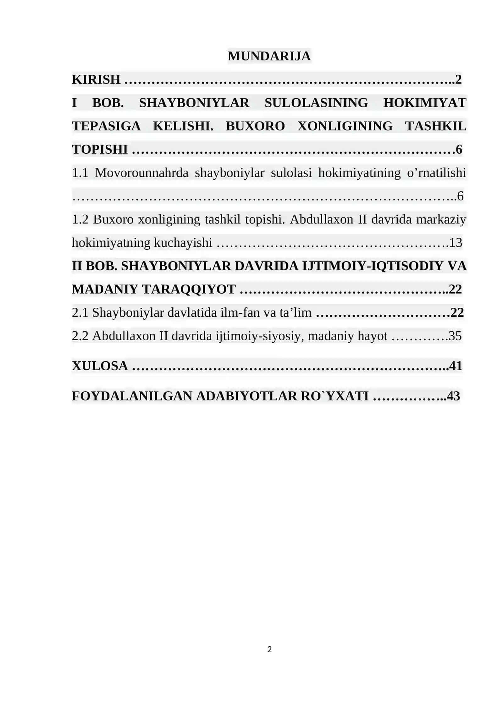 BUXORO XONLIGINING SHAYBONIYLAR HUKMRONLIGI DAVRI TARIXI 2