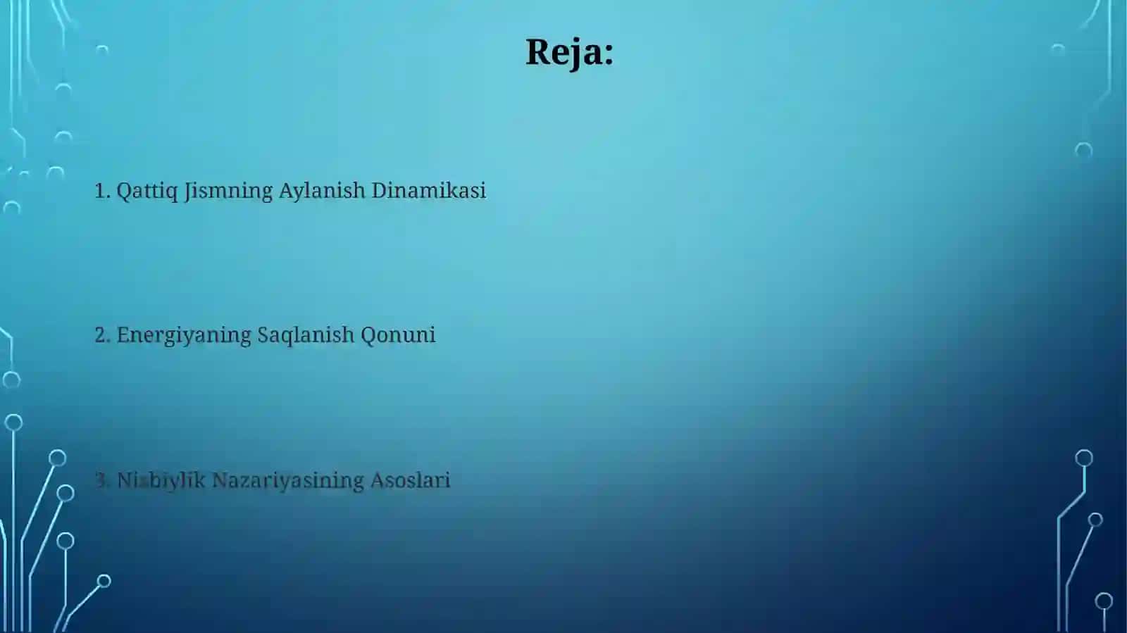 Energiyaning saqlanish qonuni 2